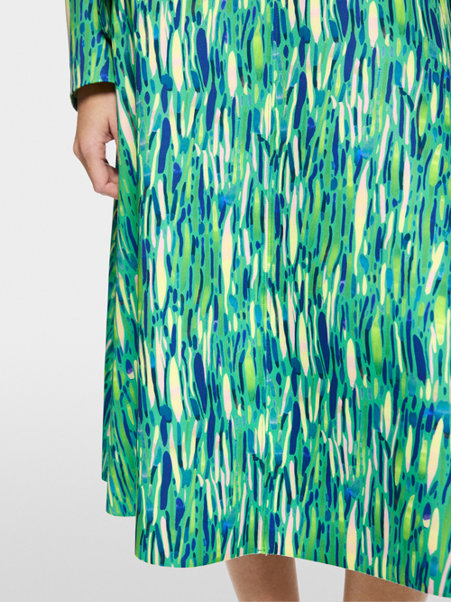 Calf-length skirt made of scuba jersey