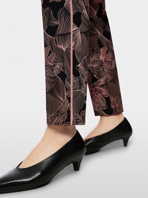 SYDNEY slim trousers with floral print