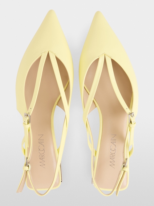 Leather strappy ballerina flats