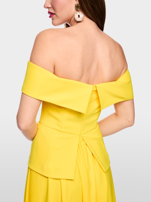 Off-the-shoulder maxi dress