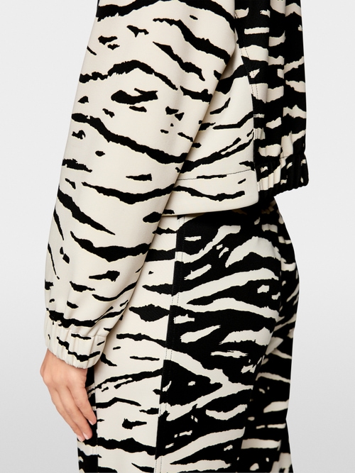 Blouson jacket with animal print