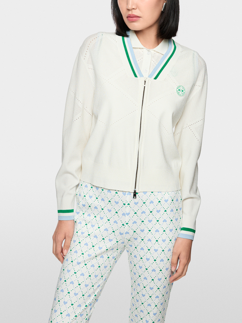 Openwork cardigan