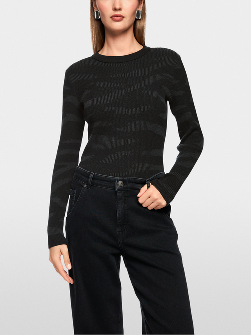 Knitted in Germany ribbed knit jumper