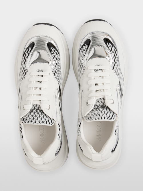Trainers in a mix of materials