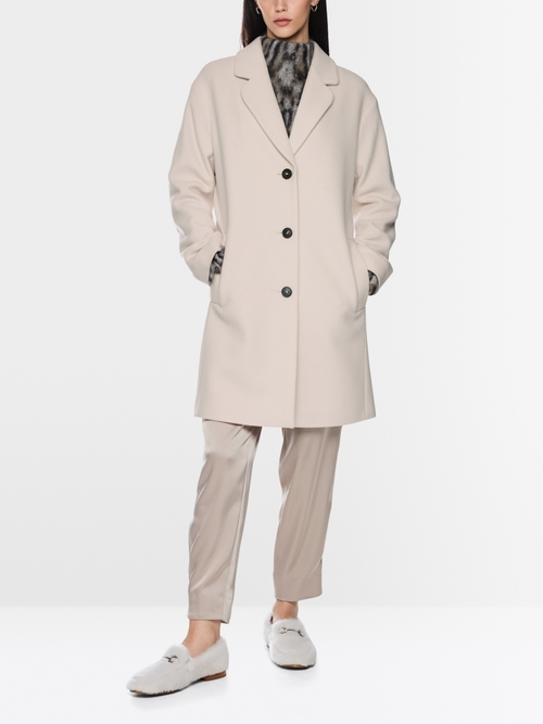 Coat in new wool with cashmere