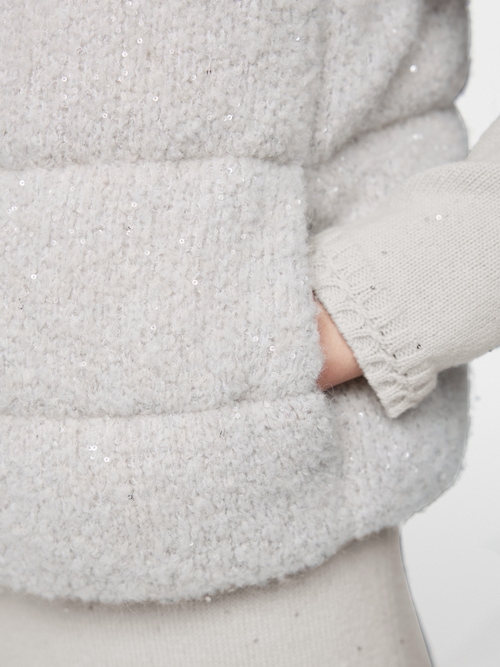 ‘Knitted in Germany’ bouclé waistcoat
