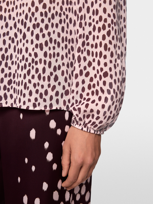 Blouse with polka dot print