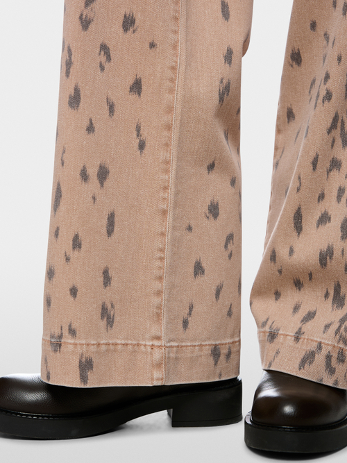 WARRI wide fit jeans with leopard print