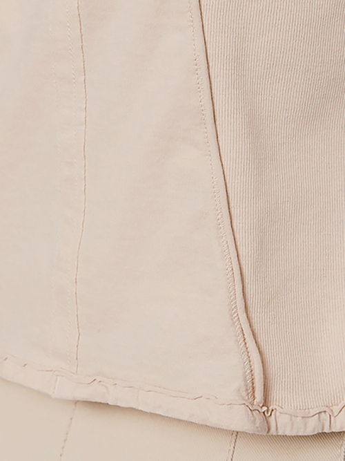 Fine ribbed jacket with flounce