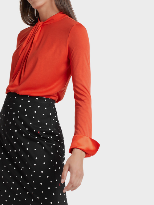 Polka dot jersey skirt