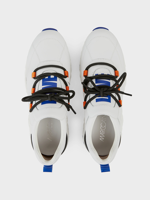 Ledersneaker mit Farbdetails