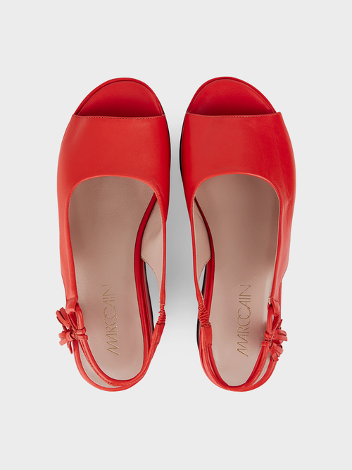 peep toe slingback flat sandals