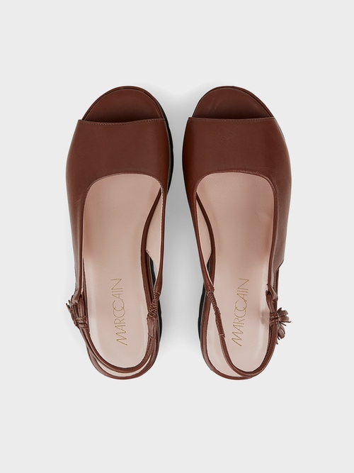 Peeptoe-Sling-Sandalen mit Plateau