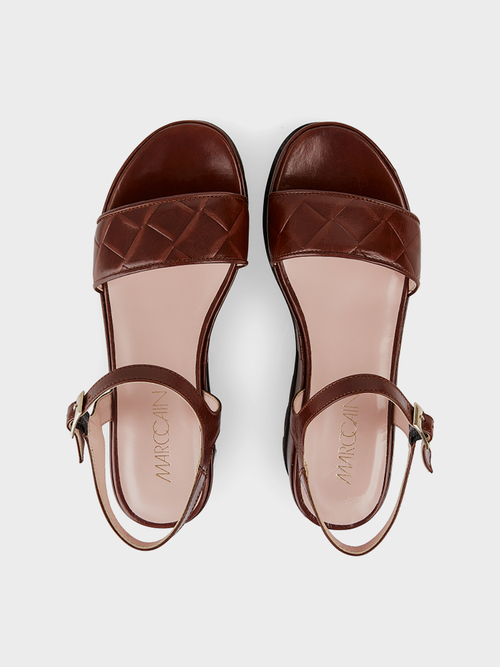 Ledersandalen mit Plateau