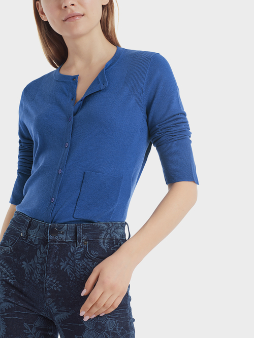 Feinstrickjacke mit Seide