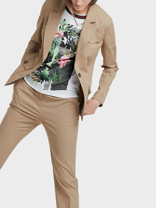 Safariblazer mit Streifenfutter