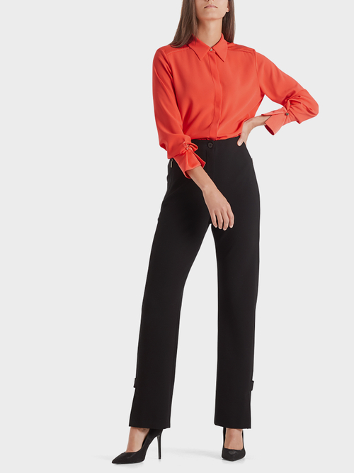 Bluse mit Matt/Glanz-Effekt