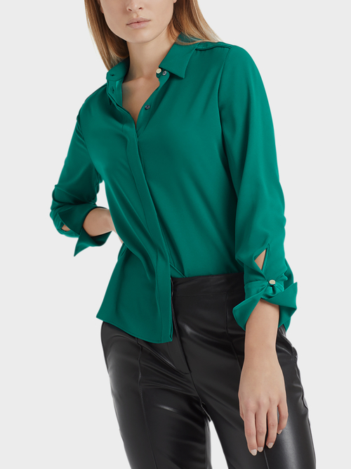 Bluse mit Matt/Glanz-Effekt