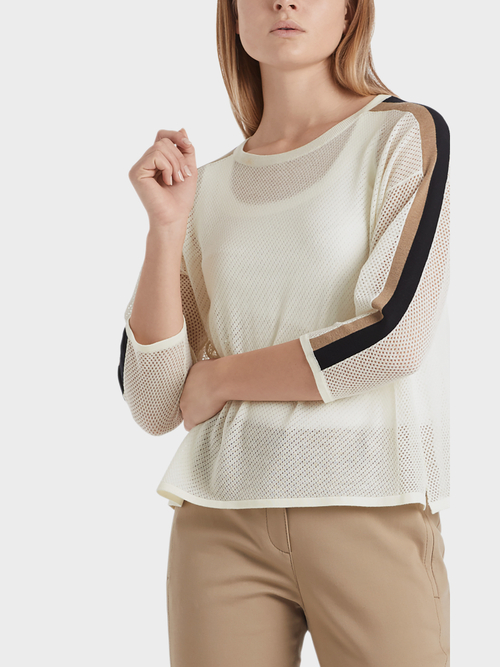 Ajourpullover mit Kaschmiranteil