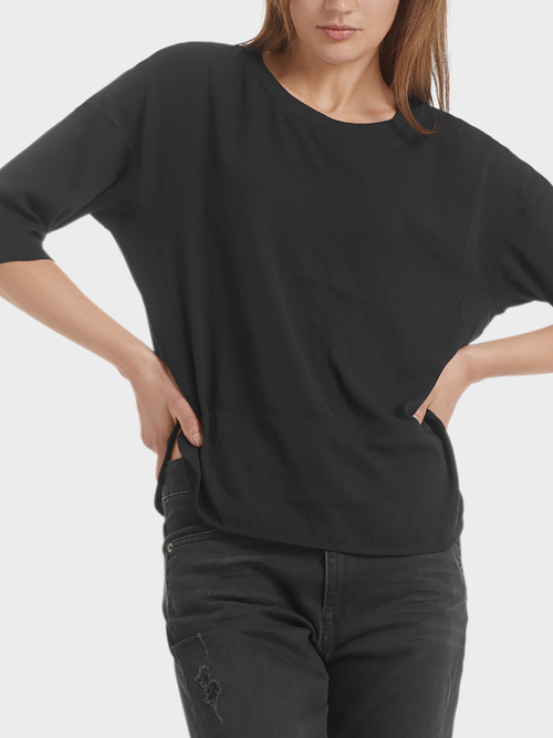 Blusenshirt aus Materialmix