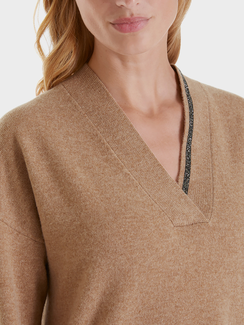 Sweater with rhinestone detail