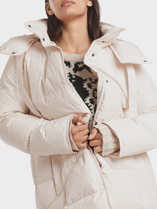Quilted down coat