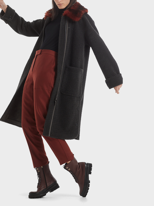Manteau raffiné en fourrure synthétique