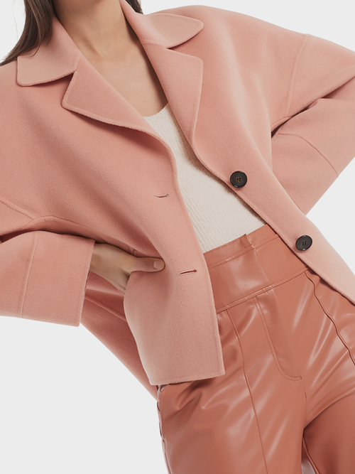 Doubleface-Outdoor-Jacke aus Wolle