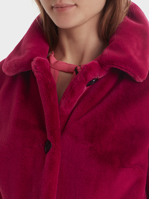 Velvety faux fur jacket