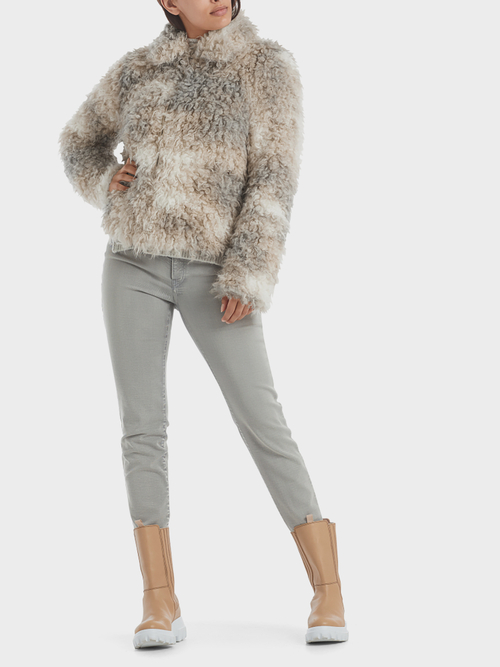 Fun-Fur-Jacke in Curly-Optik