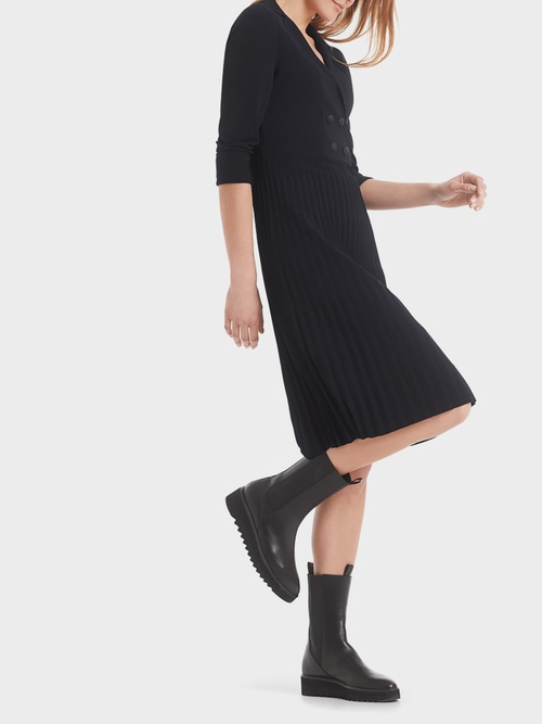 Pleated dress “Knitted in Germany”