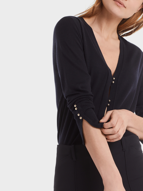 Feinstrickjacke mit Knopfdetails