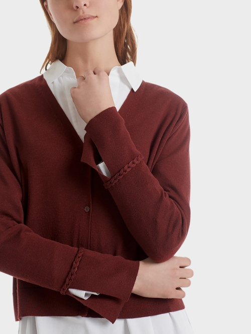 Feinstrickjacke aus Schurwollmix