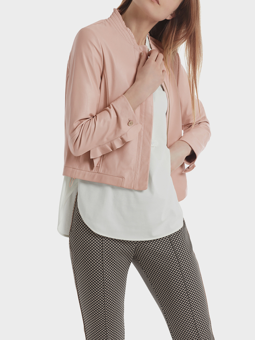 Feminine leather jacket
