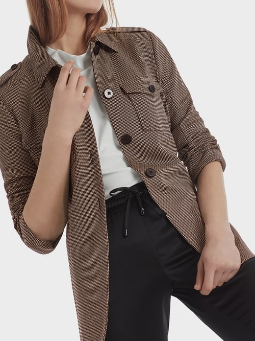 Jacquard shirt jacket