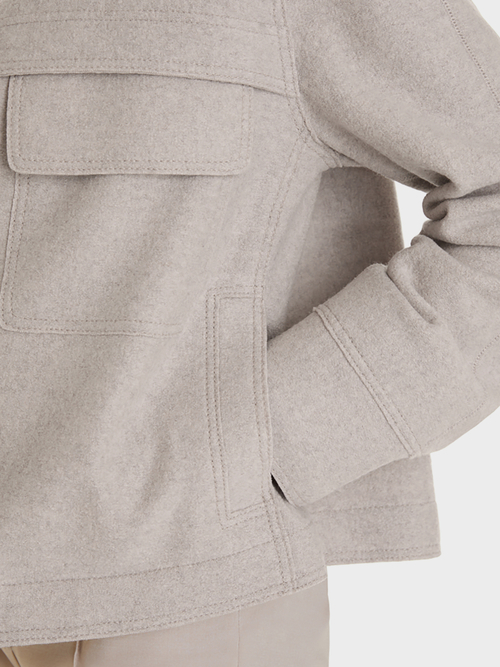 Veste en laine foulée Knitted in Germany