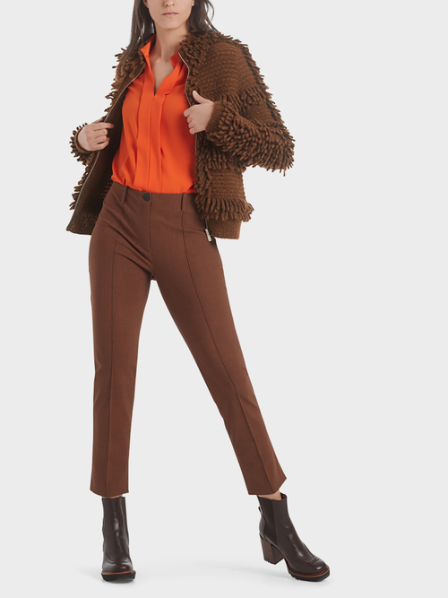 Vest met franjes 'Knitted in Germany'