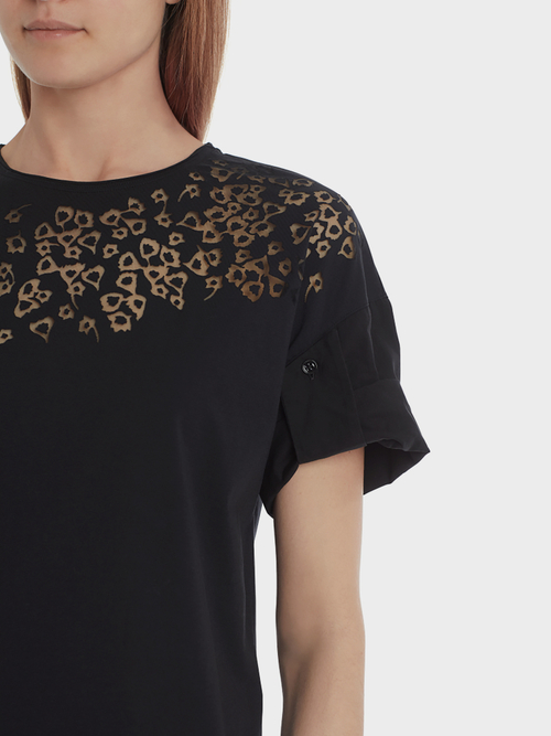 Katoenen shirt met blousemouwen