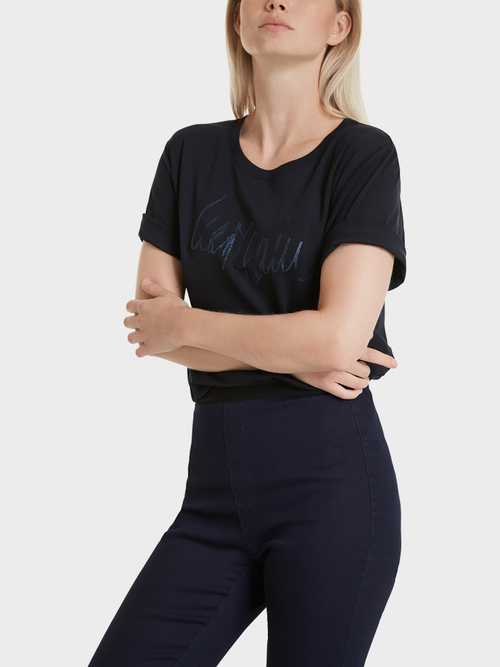 Logo T-shirt with glitter print