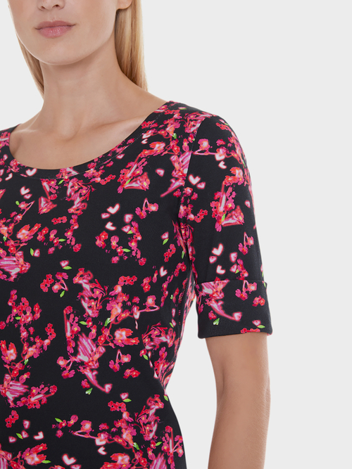 Katoenen shirt met glanzende print