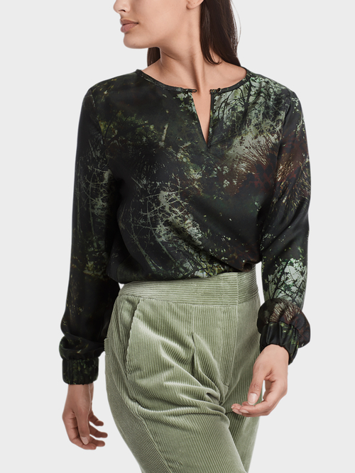 Bedrukt blouseshirt van zijden twill