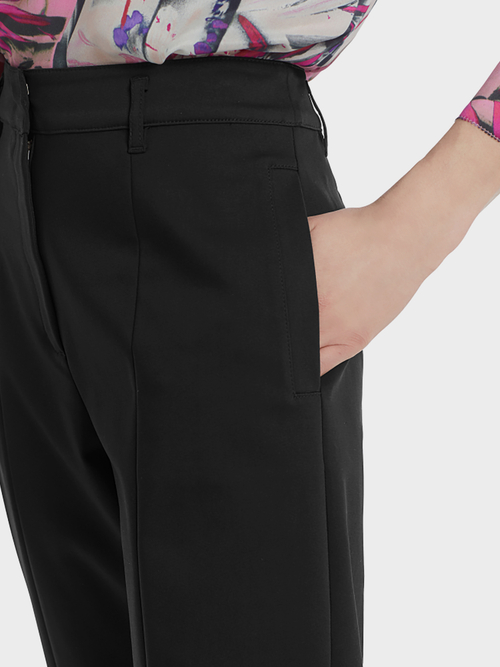 Wijde pantalon van stretchkatoen