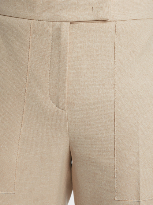 Konische Woll-Flanellhose