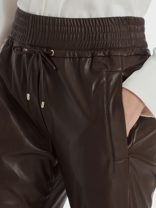 Pantalon décontracté en similicuir nappa