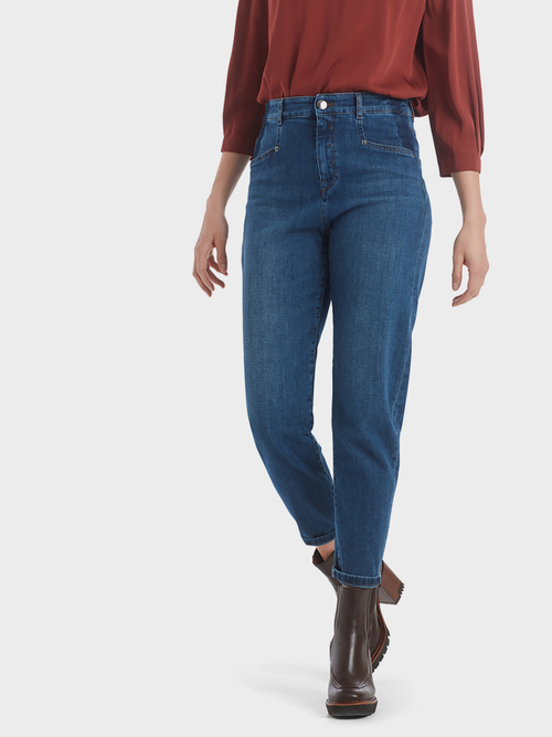 Weite High-Waist-Jeans