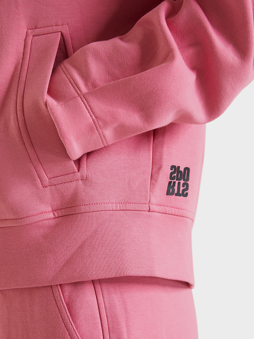 Hooded jacket in stretch cotton