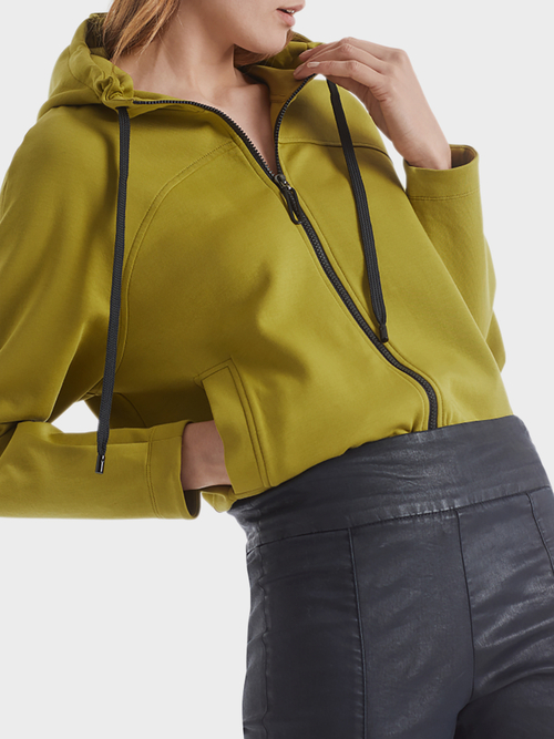 Kapuzenjacke aus Baumwollstretch