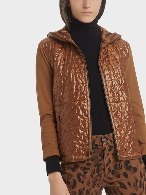 Kapuzenjacke aus Materialmix