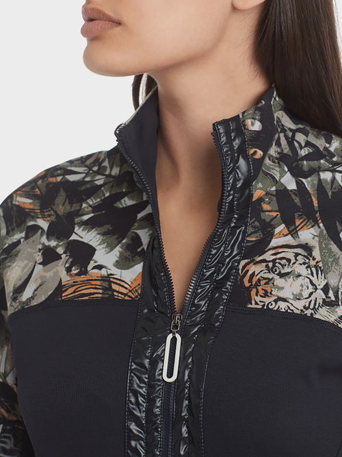 Jerseyjacke mit Dschungel Print