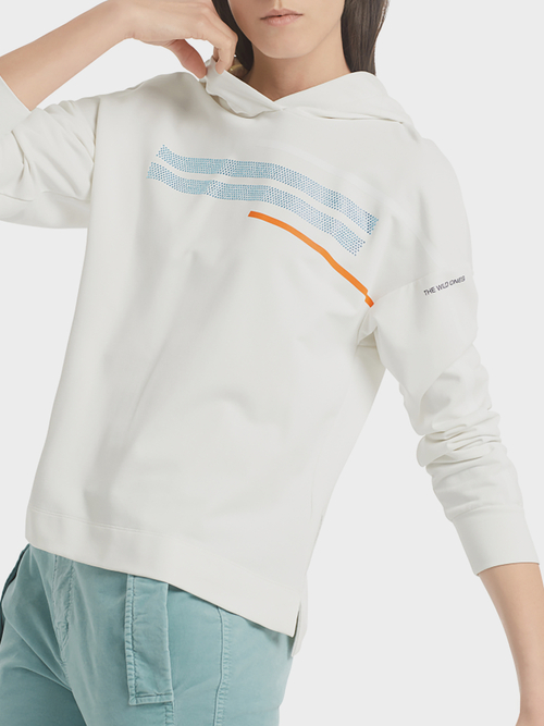 Sweatshirt with rhinestones
